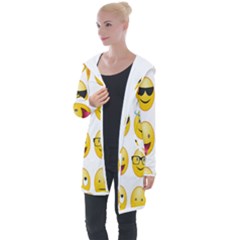 Smilie 123 Longline Hooded Cardigan by nateshop