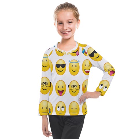 Smilie 123 Kids  Long Mesh Tee by nateshop