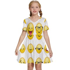 Smilie 123 Kids  Short Sleeve Tiered Mini Dress by nateshop