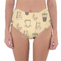 Coffee-56 Reversible High-Waist Bikini Bottoms View1