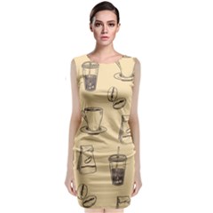 Coffee-56 Classic Sleeveless Midi Dress