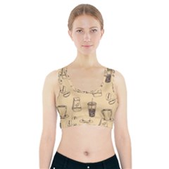 Coffee-56 Sports Bra With Pocket