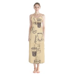 Coffee-56 Button Up Chiffon Maxi Dress by nateshop