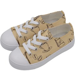 Coffee-56 Kids  Low Top Canvas Sneakers by nateshop