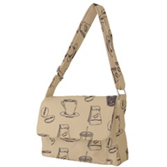 Coffee-56 Full Print Messenger Bag (L)