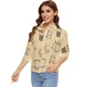 Coffee-56 Women s Quarter Sleeve Pocket Shirt View3