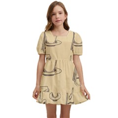 Coffee-56 Kids  Short Sleeve Dolly Dress