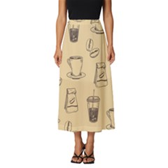 Coffee-56 Classic Midi Chiffon Skirt