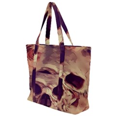 Day-of-the-dead Zip Up Canvas Bag by nateshop
