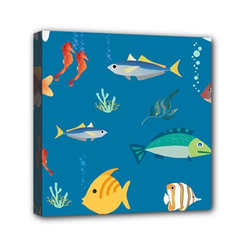 Fish-73 Mini Canvas 6  X 6  (stretched) by nateshop