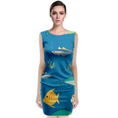 Fish-73 Classic Sleeveless Midi Dress by nateshop