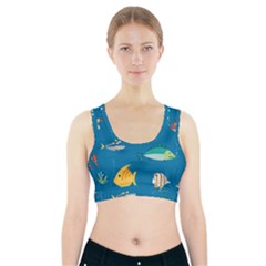 Fish-73 Sports Bra With Pocket by nateshop