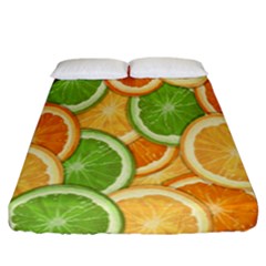 Fruits-orange Fitted Sheet (california King Size) by nateshop