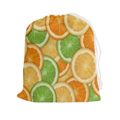 Fruits-orange Drawstring Pouch (2xl) by nateshop