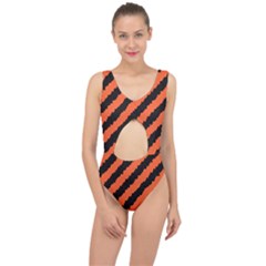 Halloween-background Center Cut Out Swimsuit by nateshop