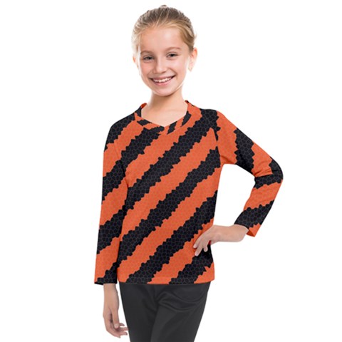 Halloween-background Kids  Long Mesh Tee by nateshop