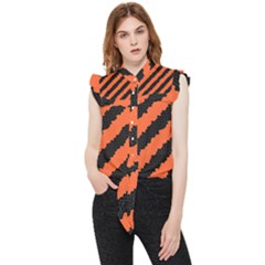 Halloween-background Frill Detail Shirt by nateshop