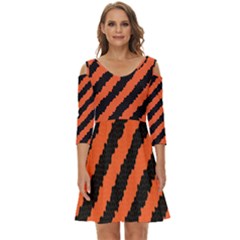 Halloween-background Shoulder Cut Out Zip Up Dress by nateshop