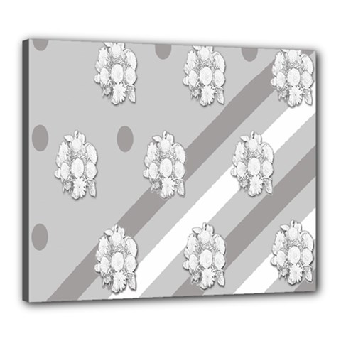 Strip-gray Canvas 24  X 20  (stretched) by nateshop