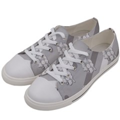 Strip-gray Men s Low Top Canvas Sneakers by nateshop