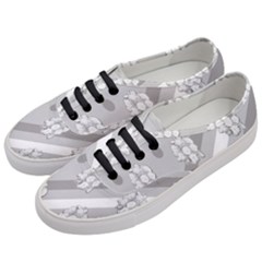 Strip-gray Women s Classic Low Top Sneakers by nateshop