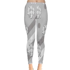 Strip-gray Inside Out Leggings by nateshop