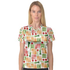 Vegetables V-Neck Sport Mesh Tee