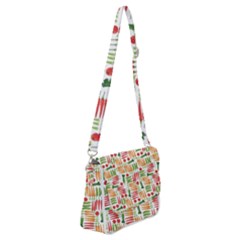 Vegetables Shoulder Bag with Back Zipper