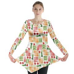 Vegetables Long Sleeve Tunic  by SychEva