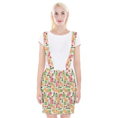 Vegetables Braces Suspender Skirt by SychEva