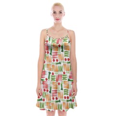 Vegetables Spaghetti Strap Velvet Dress