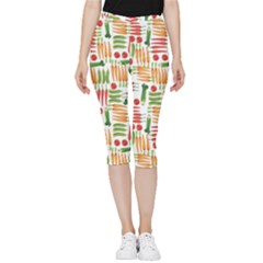 Vegetables Inside Out Lightweight Velour Capri Leggings 