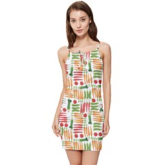 Vegetables Summer Tie Front Dress by SychEva