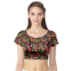 Vegetable Short Sleeve Crop Top by SychEva