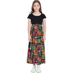 Vegetable Kids  Flared Maxi Skirt by SychEva