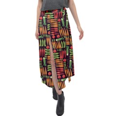 Vegetable Velour Split Maxi Skirt by SychEva