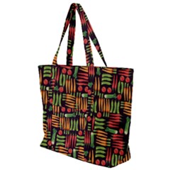 Vegetable Zip Up Canvas Bag by SychEva