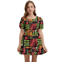 Vegetable Kids  Short Sleeve Dolly Dress by SychEva