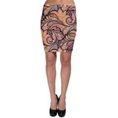 Colorful Background Artwork Pattern Floral Patterns Retro Paisley Bodycon Skirt