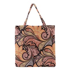 Colorful Background Artwork Pattern Floral Patterns Retro Paisley Grocery Tote Bag