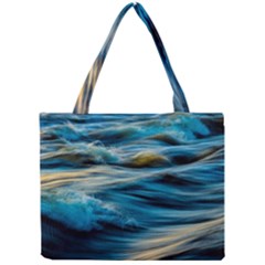 Waves Wave Water Blue Sea Ocean Abstract Mini Tote Bag