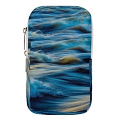 Waves Wave Water Blue Sea Ocean Abstract Waist Pouch (large) by Salman4z