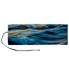 Waves Wave Water Blue Sea Ocean Abstract Roll Up Canvas Pencil Holder (M)