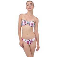 Owl Pattern Classic Bandeau Bikini Set by Salman4z