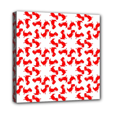 Lonely T-rex Dinosaur Dinosaur Game Pattern Mini Canvas 8  X 8  (stretched)