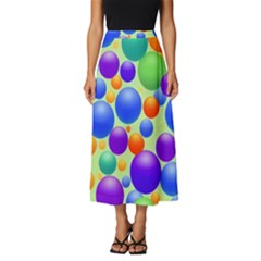 Background Pattern Design Colorful Bubbles Classic Midi Chiffon Skirt