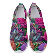 Flowers Nature Spring Blossom Flora Petals Art Women s Slip On Sneakers