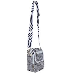 Black And White Cartoon Coloring Shoulder Strap Belt Bag