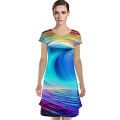 Art Fantasy Painting Colorful Pattern Design Cap Sleeve Nightdress