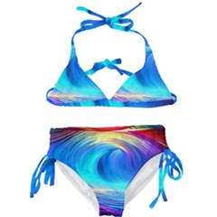 Art Fantasy Painting Colorful Pattern Design Kids  Classic Bikini Set